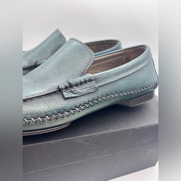 Dolce & Gabbana Men\'s Dark Green Moccasin Driving Loafer - UK 8 US 9 EU 42 main image 8